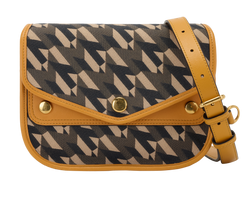 Econyl M Satchel, Fabric/Leather, Brown/Yellow, 3*